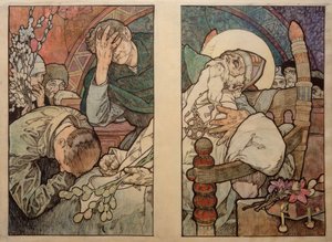 Janela de São Vito em Praga, papelão 1931 de Alphonse Mucha