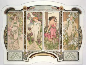 As flores de Alphonse Mucha