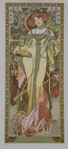 As quatro estações: outono, 1900. de Alphonse Mucha