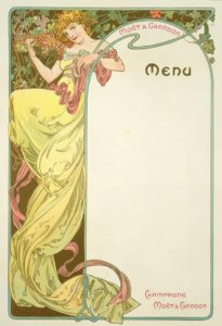 Moët & Chandon - Menu de Alphonse Mucha