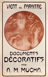 Poster por Alphonse Mucha (1860-1939) por Alphonse Mucha - Tamanho 45x75 cm Colecção Privada