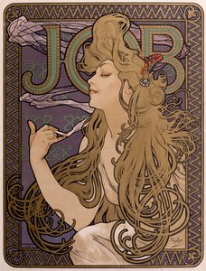 Cartaz para papel de seda Job, 1897