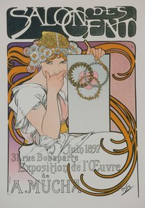 Cartaz da exposição A. Muchas no Salon des Cent, 1897.