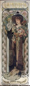 Cartaz para a peça La Tosca de Victorien Sardou, 1899 de Alphonse Mucha