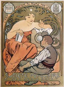 Cartaz para a Sociedade Popular de Belas Artes, 1897.