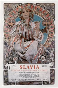 Cartaz de Slavia, 1907