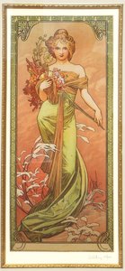 Primavera da Série Les Saisons de Alphonse Mucha