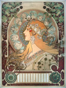 Calendário do Zodíaco de Alphonse Mucha