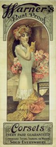 Espartilhos Warner Rust Proof de Alphonse Mucha