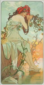 verão de Alphonse Mucha