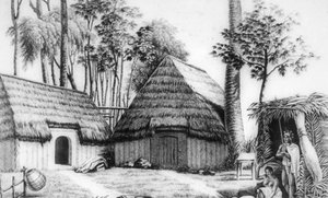 A casa do chefe, Kalaimoku, 1819.