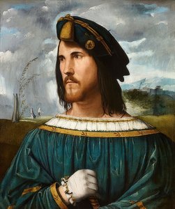 Retrato de um cavalheiro (chamado Cesare Borgia). Zw. 1500 e 1524