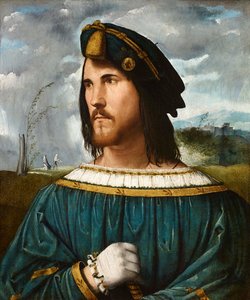 Retrato de um cavalheiro conhecido como Cesare Borgia, entre 1500 e 1524.