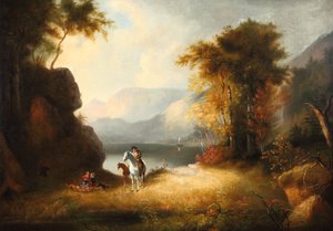 O regresso a casa 1835 (Óleo sobre tela) de Alvan Fisher