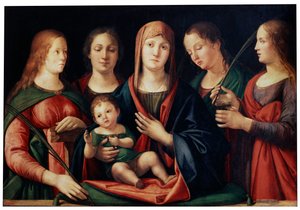 Madonna e criança com Maria Madalena, Santa Catarina e dois santos, 1504