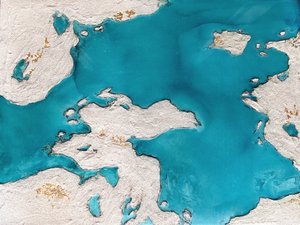 Mapa da Ilha Turquesa e Dourada de Alyson Storms