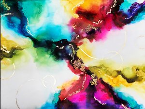 Fluxo abstrato vibrante de Alyson Storms