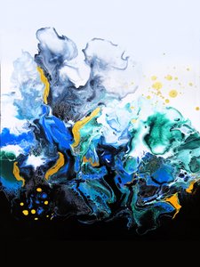 Fluxo Oceânico Vibrante - Abstrato de Alyson Storms