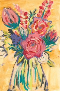 Bouquet floral abstrato e colorido