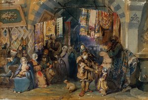 O Bazar, Constantinopla de Amadeo Preziosi