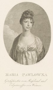 Grã-Duquesa Maria Pavlovna da Rússia 1786-1859, Grã-Duquesa de Saxe-Weimar-Eisenach, 1808. de Amadeus Wenzel Boehm