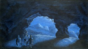 Três Homens numa Gruta da Montanha