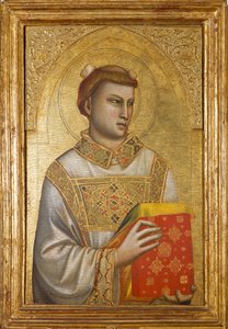 Representação de Santo Estêvão (Pintura sobre madeira, c.1320-1325) de Ambrogio Bondone (workshop) Giotto