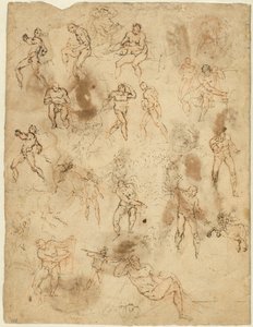 Estudos de Figuras (verso) de Ambrogio Figino