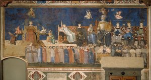 Alegoria do Bom Governo Ciclo de afrescos A Alegoria do Bom e do Mau Governo, 1338-1339 de Ambrogio Lorenzetti