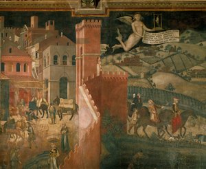 As bênçãos de um bom governo (fresco) de Ambrogio Lorenzetti