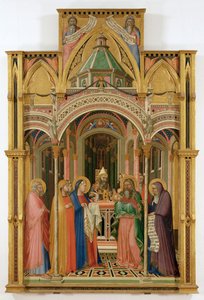A Apresentação no Templo (têmpera sobre madeira) de Ambrogio Lorenzetti