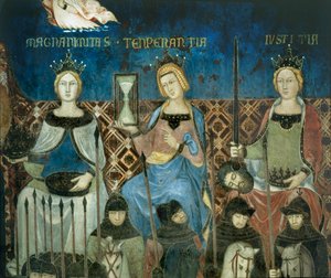 A alegoria do bom governo ... (pintura mural) de Ambrogio Lorenzetti