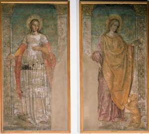 Santa Agnes de Roma e Santa Martina de Roma (Fresco