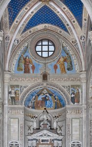 Coroação da Virgem Maria com Deus e o Espírito Santo entre Francesco e Ludovico Sforza, 1500-1522