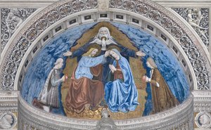 Coroação da Virgem Maria com Deus e o Espírito Santo entre Francesco e Ludovico Sforza, 1500-1522