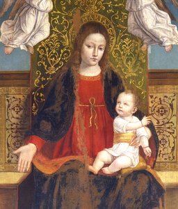 Madonna e criança, detalhe