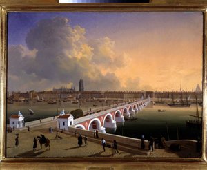 The Port and City of Bordeaux by Louis Garneray, sd. circa 1820, Oil on canvas, H. 0,330; L. 0,460. CCIP Coll. de Ambroise Louis Garneray