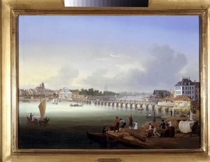 Bayonne by Louis Garneray, sd. c. 1820, Oil on canvas, H. 0.330; L. 0.460. de Ambroise Louis Garneray