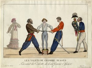 Banheiro de um jovem oficial russo, c. 1815 de Ambroise Louis Garneray