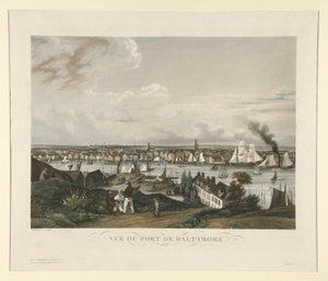 Vista do Porto de Baltimore de Ambroise Louis Garneray
