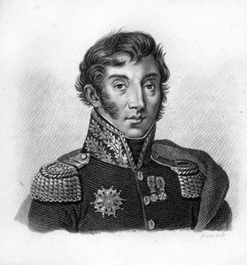 Conde Jean Maximilien Lamarque (1770-1832), general francês e político - em" Retratos dos generais franceses após as vitórias e conquistas dos franceses". Gravado por Ambroise Tardieu em 1818. Coleção Stella.