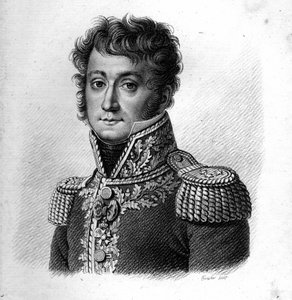 General Barão Gilbert Desiree Joseph Bachelu. (1777-1849).in "Portraits of the French Generals" (Retratos dos generais franceses). Gravado por Ambroise Tardieu em 1818. Coleção Stella de Ambroise Tardieu