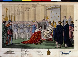 Filipe VI de Valois (1294-1350) foi reconhecido como Rei pelos Estados Unidos em 1328, que rejeitaram as pretensões de Eduardo III, Rei de Inglaterra, neto de Filipe o Bel e Philippe d