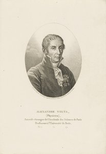 Retrato de Alessandro Volta 1745-1827, ca 1820. de Ambroise Tardieu