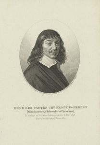 Retrato do filósofo René Descartes 1596-1650, ca 1820.