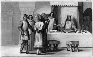 Robert II, o Pio (ca. 970-1031) liberta os conspiradores - Robert II disse "O Pio" (ca. 972-1031), dinastia dos Capetianos - Sabendo que dois conspiradores tinham sido condenados à morte, ele os fez comungar, tratar lindamente e depois render à liberdade - de Ambroise Tardieu