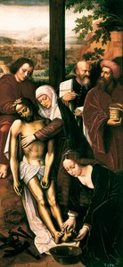 Pietà, detalhe, c. 1528 (óleo sobre painel) de Ambrosius Benson
