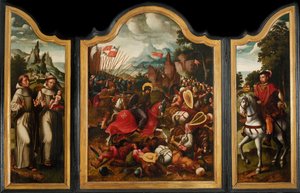 A Batalha de Clavijo, cerca de 1525-1550.