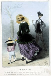 Um ardil de guerra - em "Madeleines" de Cham, v.1870-1880 de Amédée de Noé