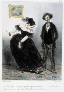 Caricatura - em "Madeleines" de Cham, c.1870-1880 de Amédée de Noé